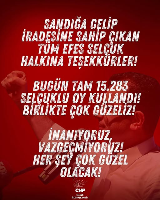 Efes Selçuk Ekrem Başkanına sahip çıktı.