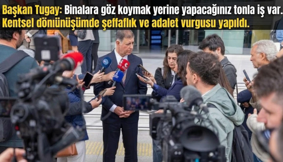 Başkan Tugay: Binalara g&ouml;z koymak yerine yapacağınız tonla iş var