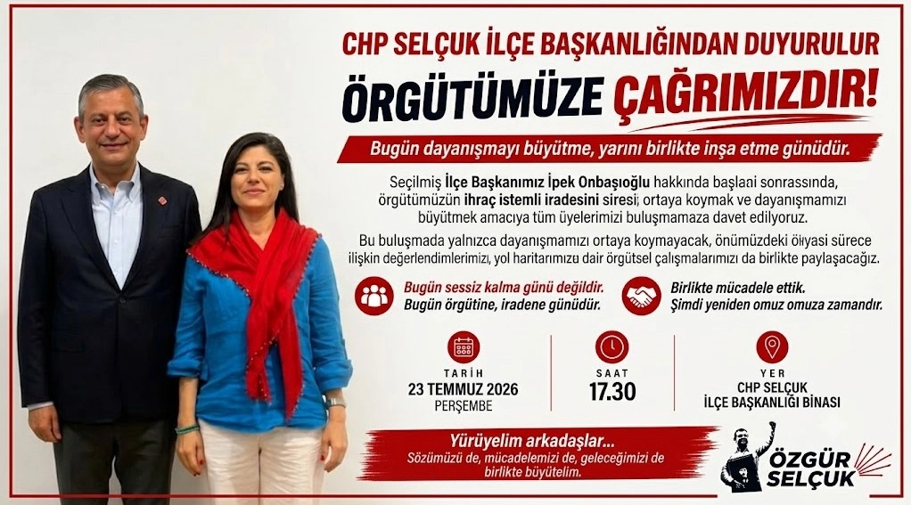 CHP Efes Sel&ccedil;uk &Ouml;rg&uuml;t&uuml;nden Birlik ve Dayanışma &Ccedil;ağrısı: "S&ouml;z&uuml;m&uuml;z&uuml; Birlikte B&uuml;y&uuml;telim"
