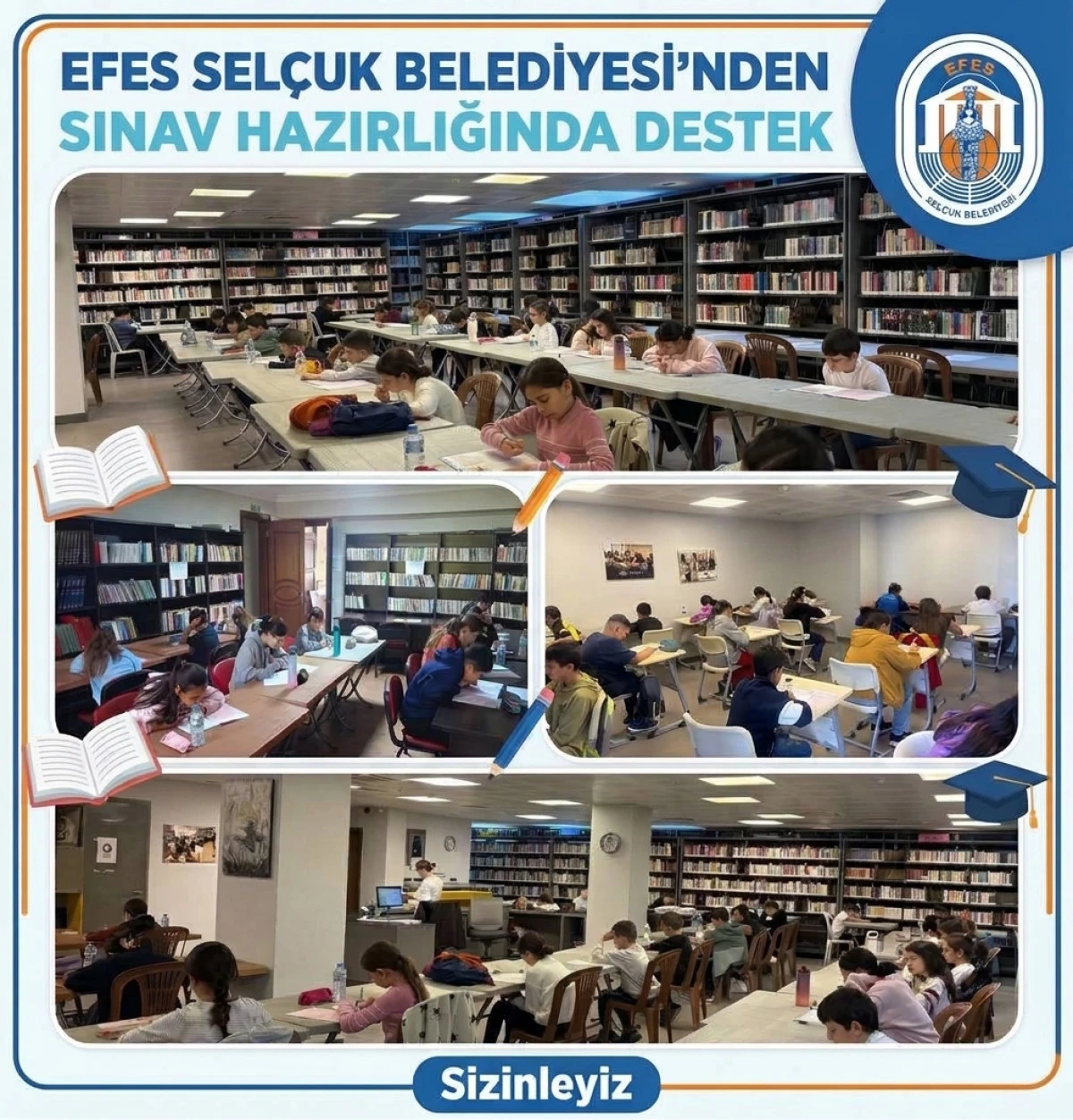 EFES SEL&Ccedil;UK BELEDİYESİ&rsquo;NDEN &Ouml;ĞRENCİLERE SINAV HAZIRLIĞINDA DESTEK