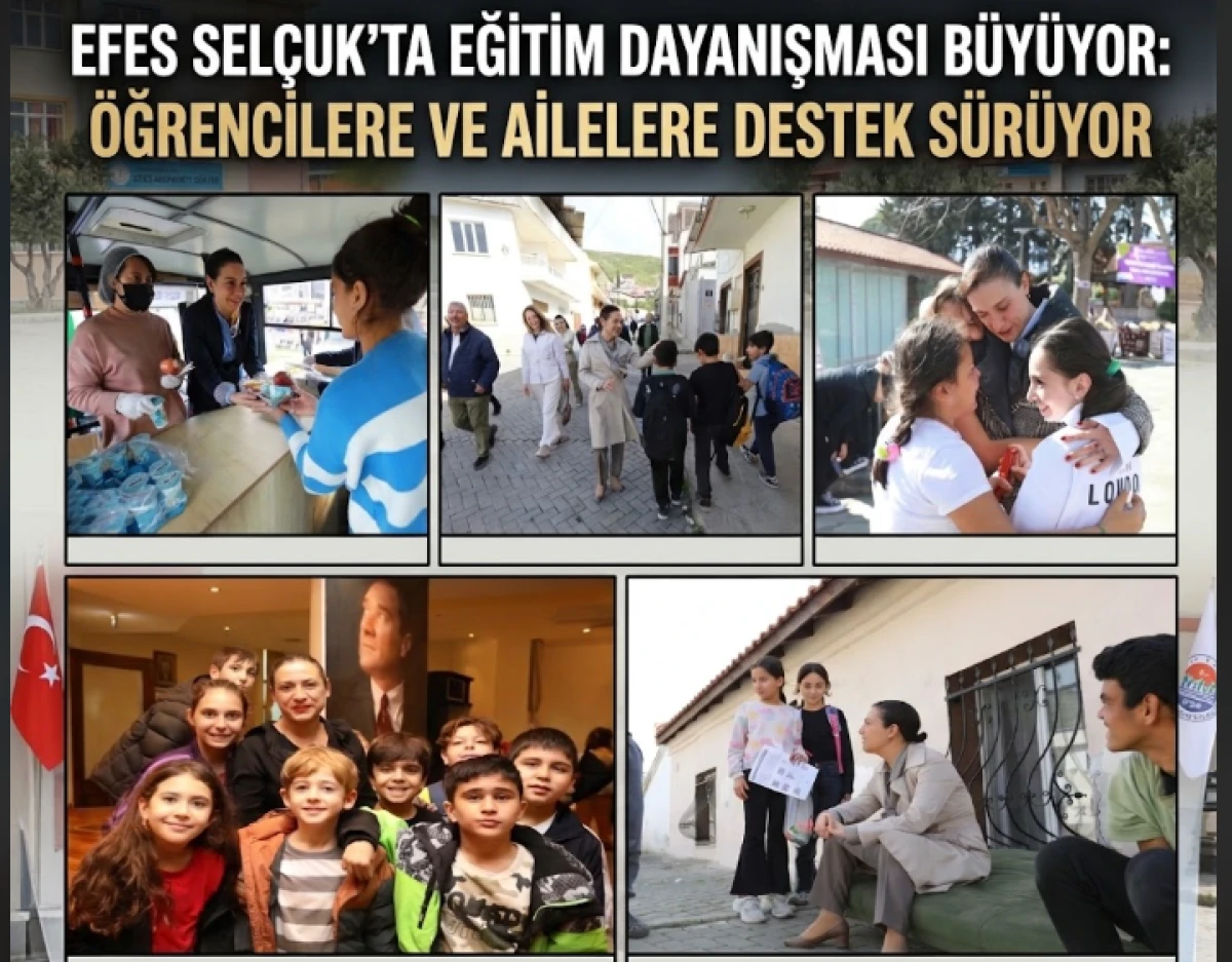 EFES SEL&Ccedil;UK&rsquo;TA EĞİTİM DAYANIŞMASI B&Uuml;Y&Uuml;YOR: &Ouml;ĞRENCİLERE VE AİLELERE DESTEK S&Uuml;R&Uuml;YOR