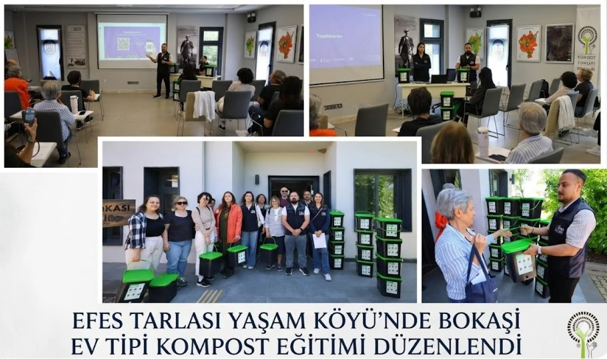 EFES TARLASI YAŞAM K&Ouml;Y&Uuml;&rsquo;NDE BOKAŞİ EV TİPİ KOMPOST EĞİTİMİ D&Uuml;ZENLENDİ