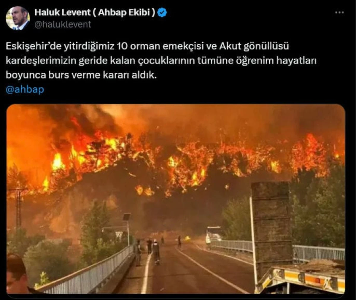 Haluk Levent orman yangını şehitlerinin çocuklarını unutmadı!