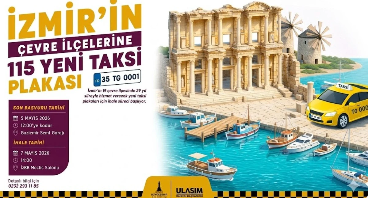 İzmir&rsquo;in &ccedil;evre il&ccedil;elerine 115 yeni taksi geliyor