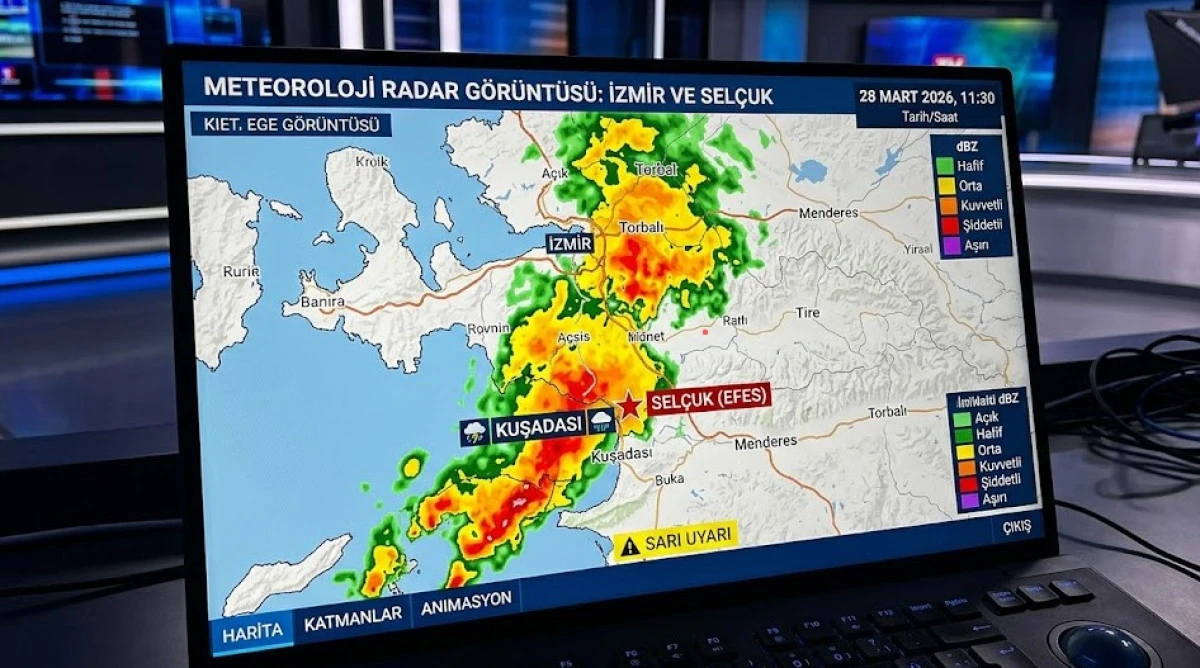 Meteoroloji&rsquo;den Sel&ccedil;uk ve İzmir İ&ccedil;in "Sarı" Alarm: Kuvvetli Yağış ve Fırtına Geliyor!