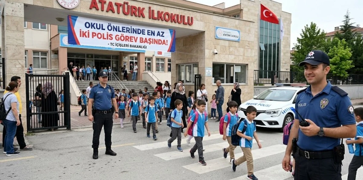 Okul &Ouml;nlerinde En Az İki Polis Olacak! İ&ccedil;işleri Bakanlığı A&ccedil;ıkladı