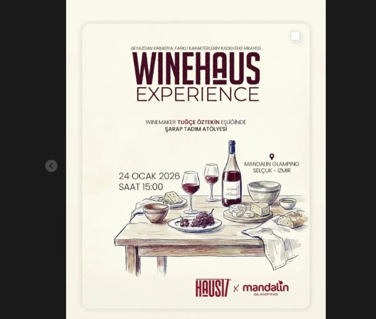 Sel&ccedil;uk&rsquo;ta Lezzet Dolu Bir Deneyim: Tadım At&ouml;lyesi Mandalin Glamping&rsquo;te